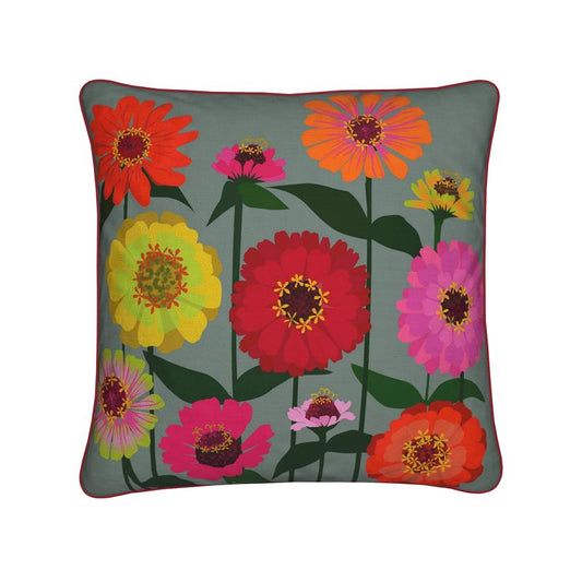 Zinnias Cushion