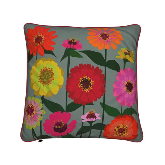 Zinnias Cushion