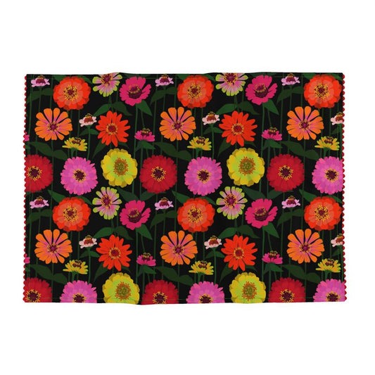 Zinnias Tea Towel