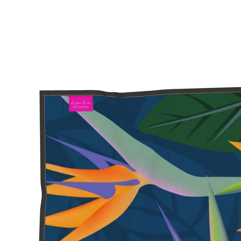 Bird of Paradise Flower Beach Towel