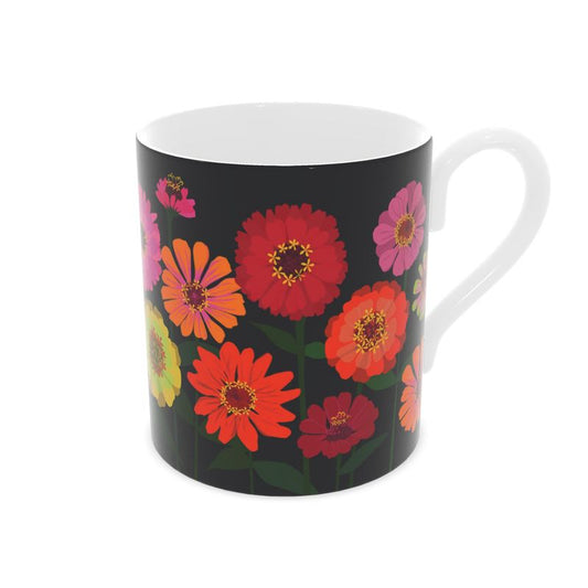 Zinnias Fine Bone China Mug