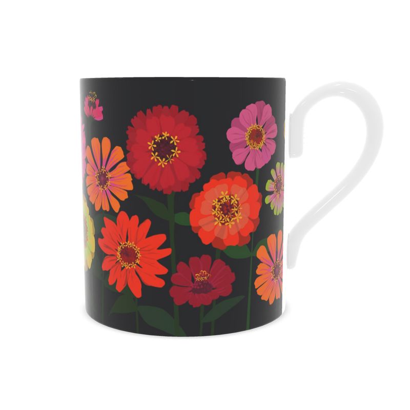 Zinnias Fine Bone China Mug