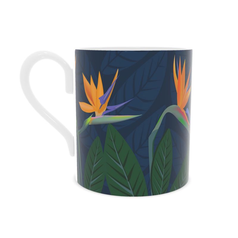 Bird of Paradise Flower Fine Bone China Mug