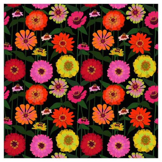 Zinnias Fabric Gift Wrap