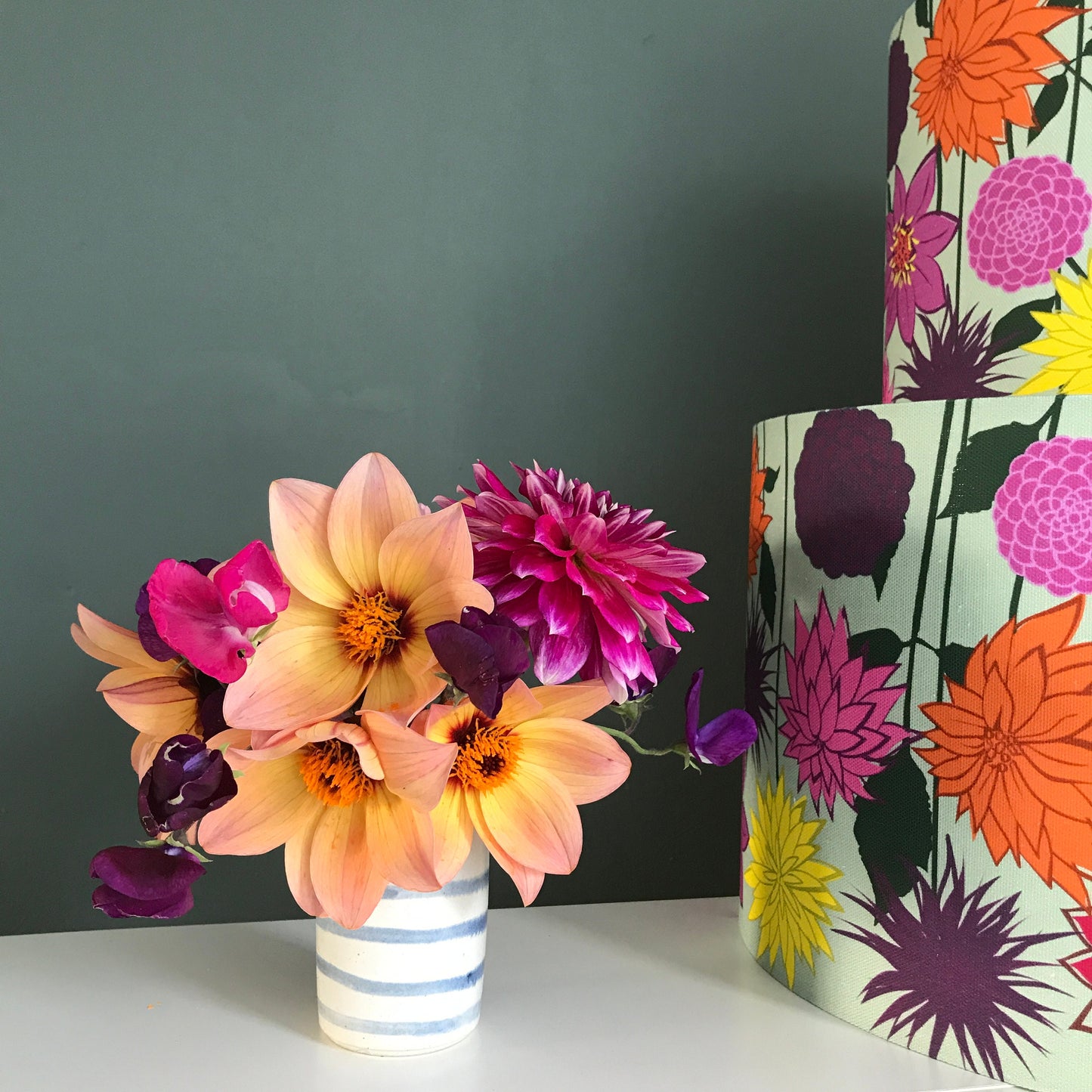 Dahlia lampshade