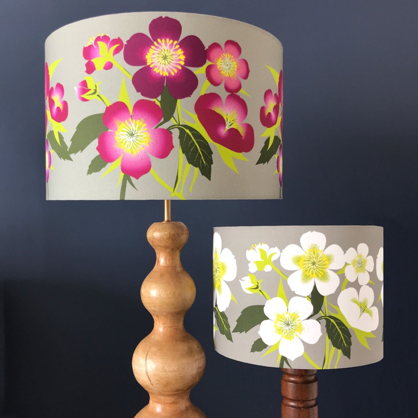 Hellebore flower lampshade