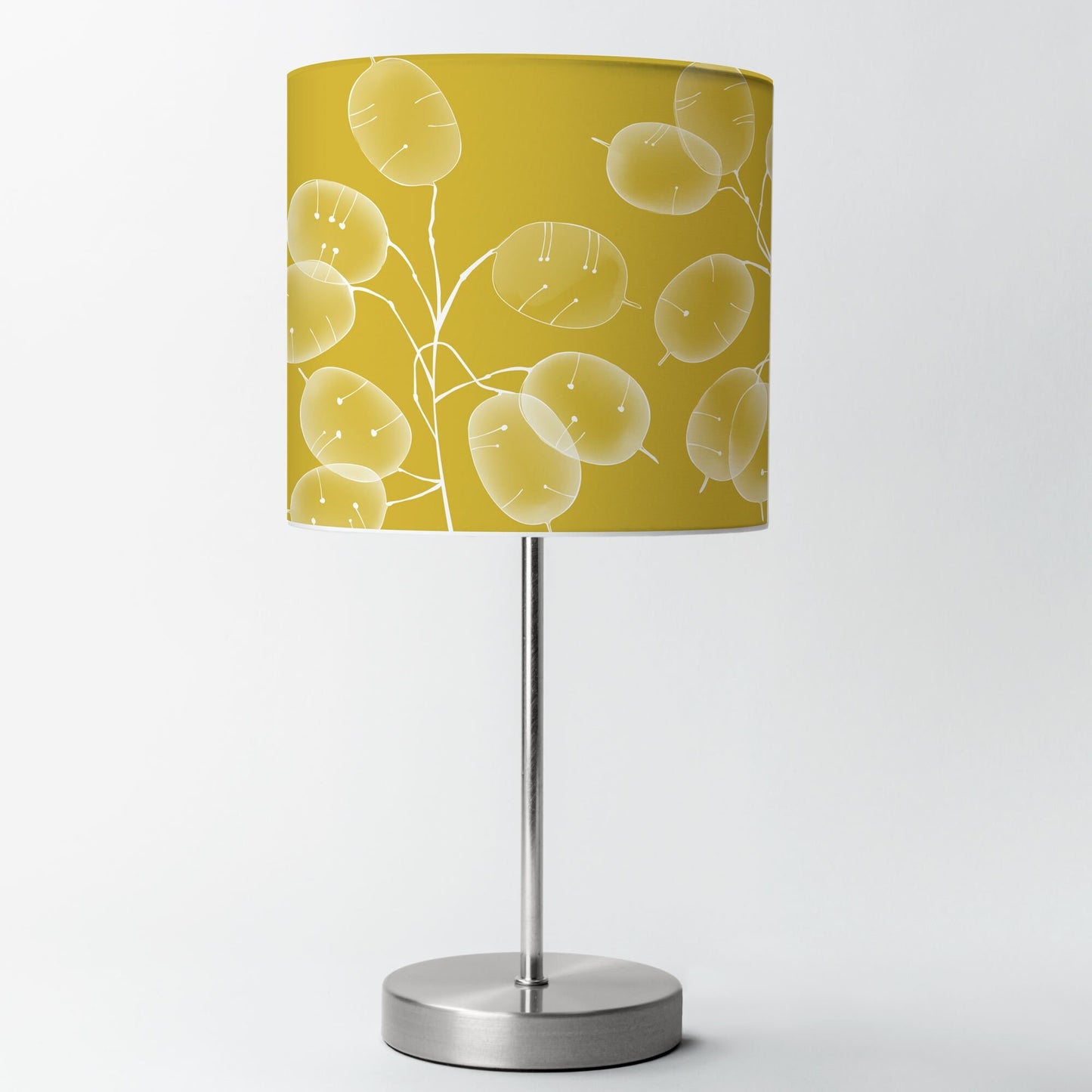 Honesty Seedhead Lampshade - Mustard colourway