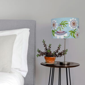 Passiflora illustration Blue designer lamp shade