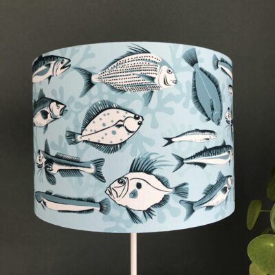 Catch of the Day Linen Designer Lampshade