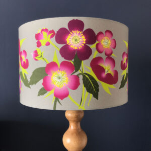 Hellebore Flower Designer Lamp Shade Pink
