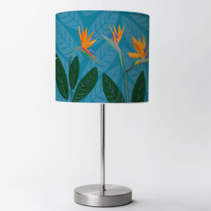 Bird of Paradise Flower Turquoise lampshade
