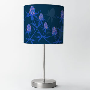 Eryngium Sea Holly Navy Blue lampshade